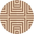 thumbnail image 1 of Ahgly Company Machine Washable Indoor Round Transitional Deep Peach Orange Area Rugs, 7' Round, 1 of 7