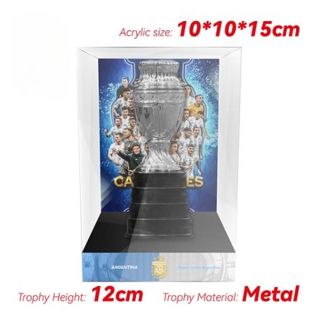 Copa América Championship Trophy, 12 cm Metal Trophy with 2022 Argentina-Display Case, Christmas Halloween Gifts.