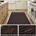 thumbnail image 4 of OVYEOFR Commercial Carpet Runner, 3' x 10' Commercial Rug with Rubber Backing, Heavy Duty Low Profile Indoor Outdoor Floor Mat for Entrance, Hallway, Kitchen, Garage, Brown, 4 of 11