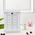 thumbnail image 3 of Veryke Exquisite Wooden Jewelry Box Organizers Wood Armoire Cabinet - White, 3 of 7