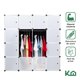 thumbnail image 2 of Armario Plastico Closet Organizador Portatil Rack Multi Cubo blanco, 2 of 8