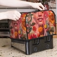thumbnail image 7 of Xecao Vibrant Floral Collage Portrait Print 4 Slice Toaster Cover with Pockets, Small Appliance Cover, Dust and Fingerprint Protection, Machine Washable, 7 of 7