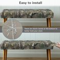 thumbnail image 5 of Psesaysky Grey Hunting Camo Print Rectangle Bench Cover, Stretch Washable Long Dining Bench Slipcover with Elastic Edge Removable Seat Cushion Protector for Bedroom, Living Room, 5 of 7