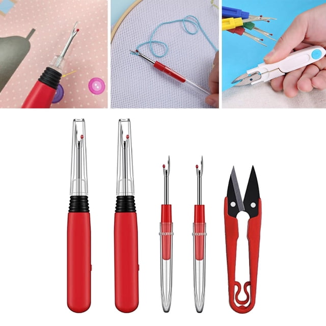 de desgarrador de costuras con agarre ergonómico, desgarradores de herramientas para quitar andes y coloridos para costura, manualidades, eliminación de dobladillos y costuras 3 BLESIY Desgarrador de costuras