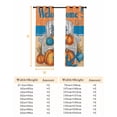 thumbnail image 6 of Fsddascl Coastal Pumpkin Blackout Curtains for Bedroom/Living Room, Thermal Insulated Kitchen Curtains, Orange Thanksgiving Blue Anchor Seahorse Grommet Darkening Window Treatment Drapes 52"x63"x2, 6 of 6