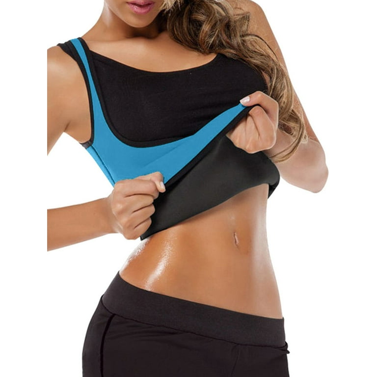 SAYFUT Women Sauna Body Shaper Sweat Suit Neoprene Waist Trainer Slimming  Workout Vest Body Shaper Top 