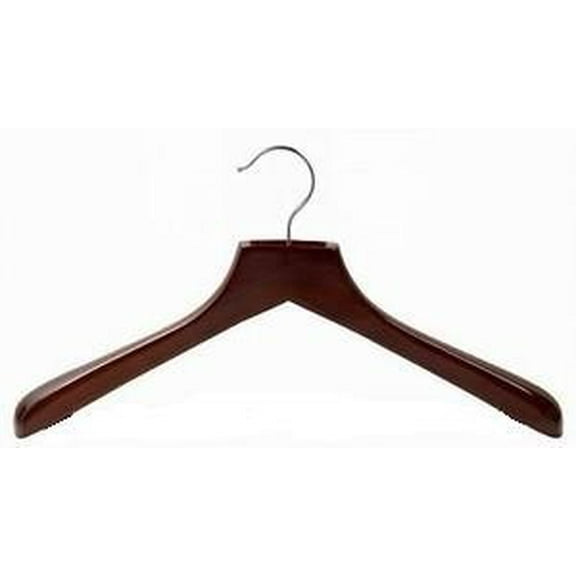 Contoured Deluxe Wooden Coat Hanger