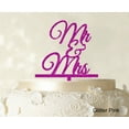 thumbnail image 1 of Mr And Mrs Wedding Cake Topper Glitter Cake Topper Color Option Available 4-5 Inches Wide, 1 of 1