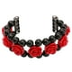 thumbnail image 1 of Venta de Correas Perlas para Iwatch Pearl Collection 38/40/41mm ML Black Pearl Red Flowers/Perla Negra Flores Rojas S12, 1 of 1