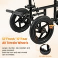 thumbnail image 6 of Olenyer All Terrain Knee Scooter for Foot Surgery,Collapsible Knee Walker Scooter,Medical Crutches Alternative with 12" Big Wheels,Black, 6 of 9