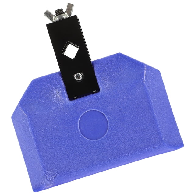 BEADCEST High Pitched Sound Latin Percussion Square Drum Cowbell Blue 1Pack