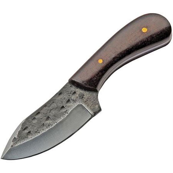 Szco Supplies 6" Hand Forged Blacksmith Style Skinning Knife with Leather Sheath Brown