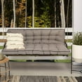 thumbnail image 6 of XXLYY Outdoor Swing Cushions, Swing Cushions 3 Seater Replacement with Backrest, Waterproof Thicken 4" Bench Cushion with Ties for Patio Porch Lawn and Garden, 6 of 8