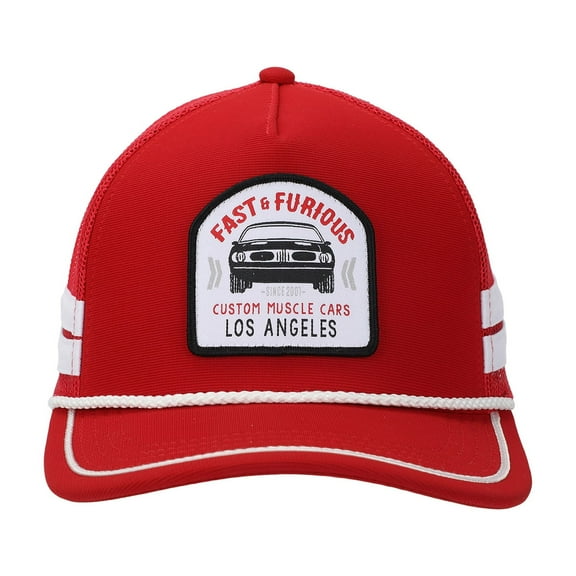Fast & Furious Race Car Patch Adult Red Trucker Hat