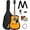Sunburst, variant on Fender FA-125 Dreadnought Acoustic Guitar - Black w/ Gig Bag