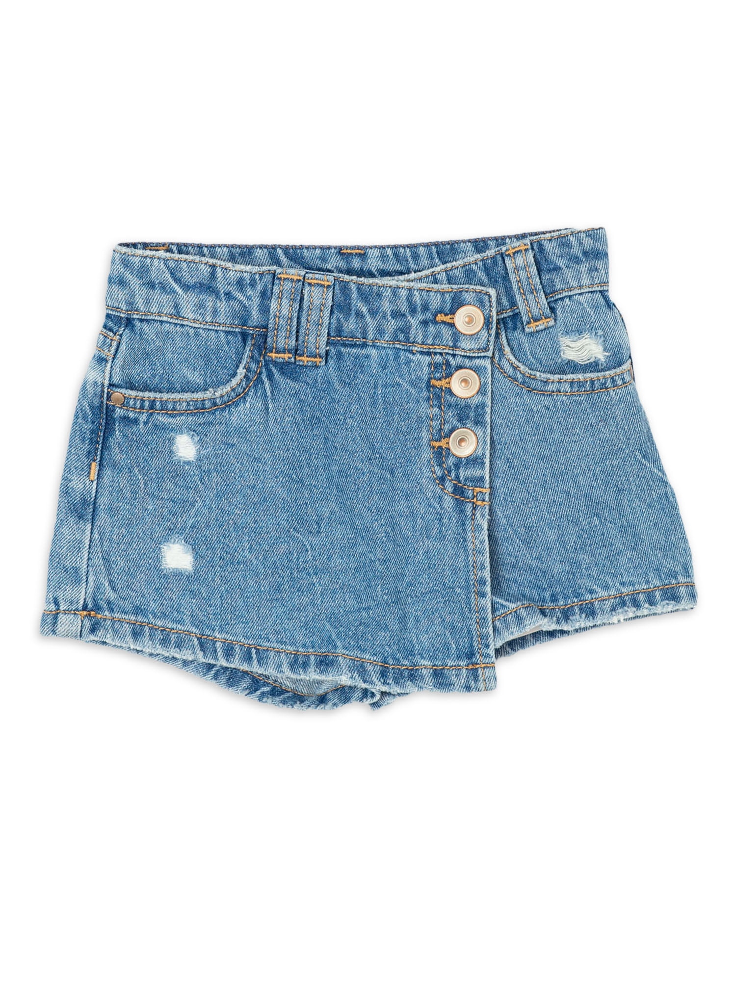 Wonder Nation Toddler Girls Denim Skort, Sizes 2 Toddler-18 Months