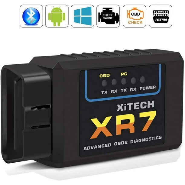  ELM327 Bluetooth OBD2 V2.1 Diagnostic Device Diagnostic Devices  Test Device Auto Tester Scanner Code Reader Adapter Plug for Android and  Windows : Automotive