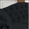 thumbnail image 2 of 79" Chesterfield Sofa Black Velvet for Living Room, 3 Seater Sofa Tufted Couch with Rolled Arms, 2 of 9