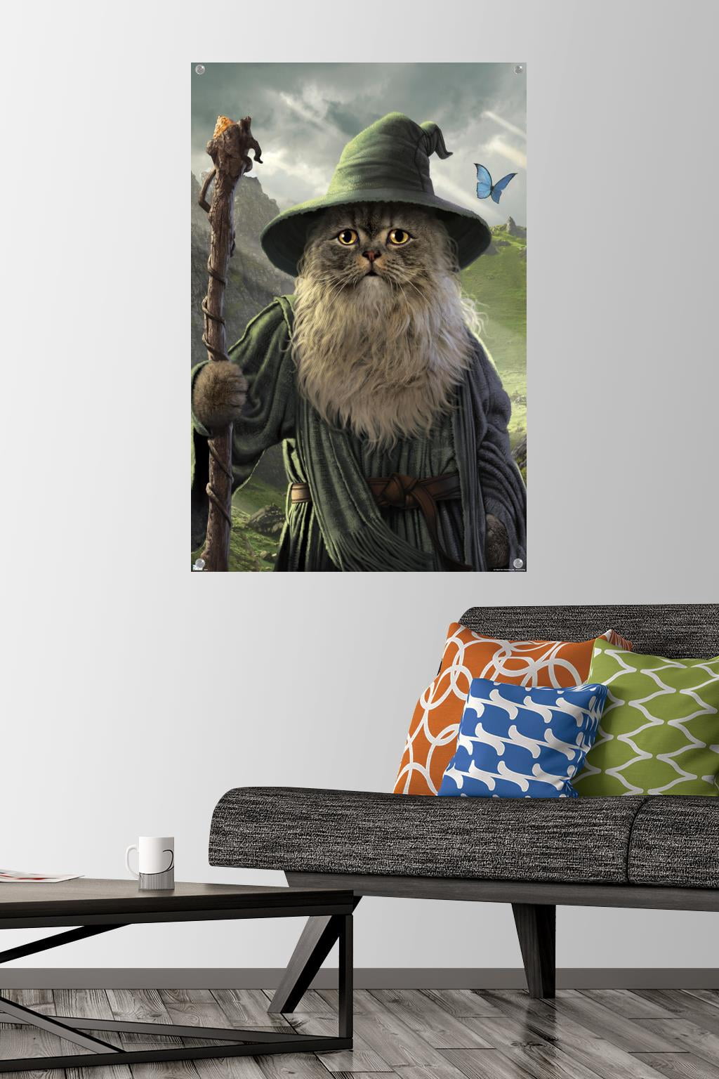 Vincent Hie - Catdalf Wall Poster with Pushpins, 22.375" x 34"