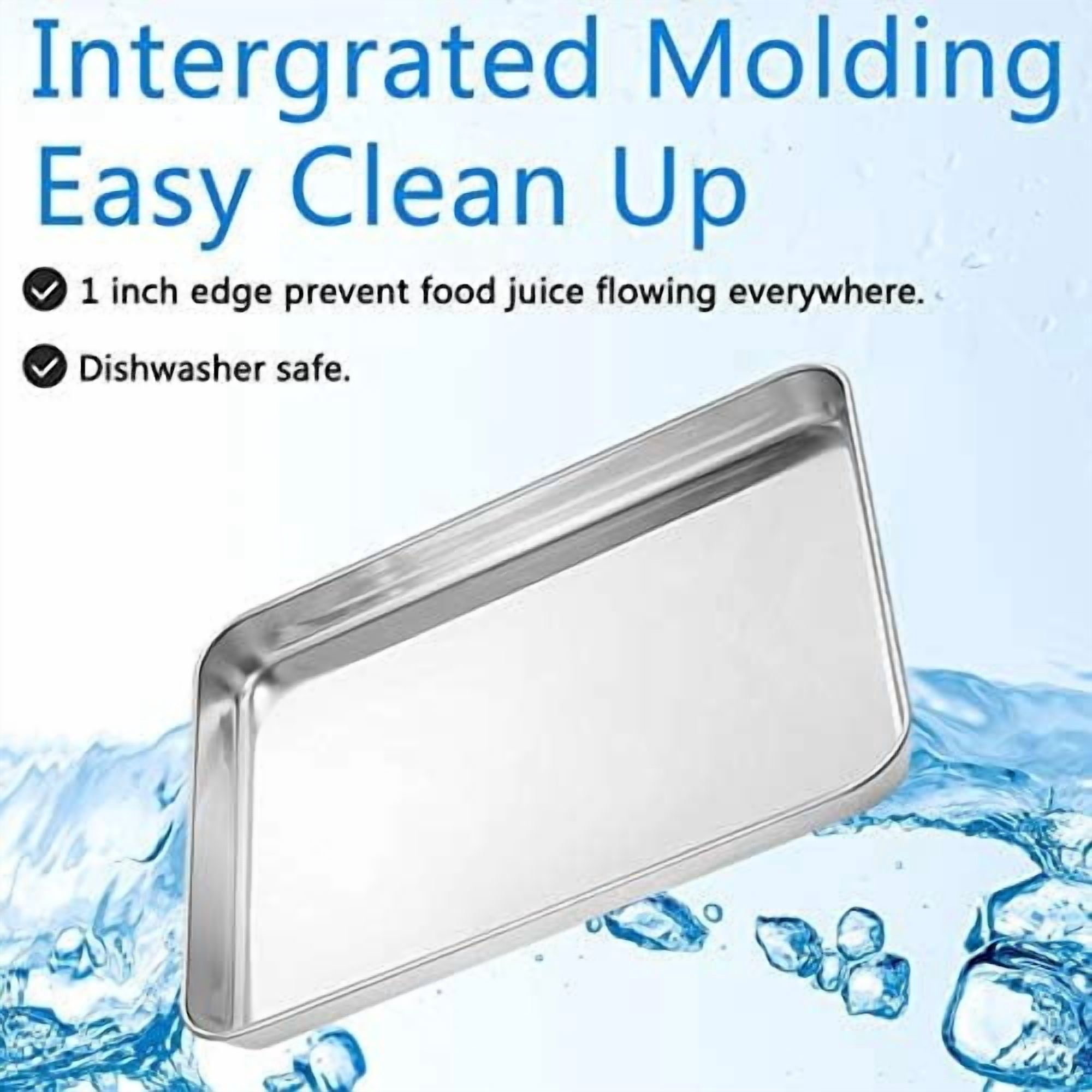 Cookie Sheet Baking Sheet,  Stainless Steel Bakeware Oven Tray, 16 inch Commercial Grade Professional Bakeware, Healthy & Non-toxic, Mirror Finish & Rustproof, Easy Clean & Dishwasher Safe