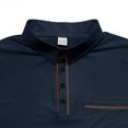 thumbnail image 5 of Zimjoy Mens Polo Shirts Short Sleeve Strech Casual Dress Golf Polo Shirts Summer Soft Lightweight with Chest Pocket Navy S, 5 of 6
