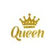 thumbnail image 2 of Camiseta estampada con la corona "Queen" para mujer: informal y deportiva, negra, cuello redondo, manga corta, mezcla de algodón ligero, perfecta para el verano y para el tiempo libre., 2 of 7