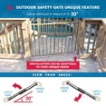 thumbnail image 3 of Cardinal Gates Outdoor Aluminum Child & Pet Safety Gate SS30OD - Brown, 3 of 6