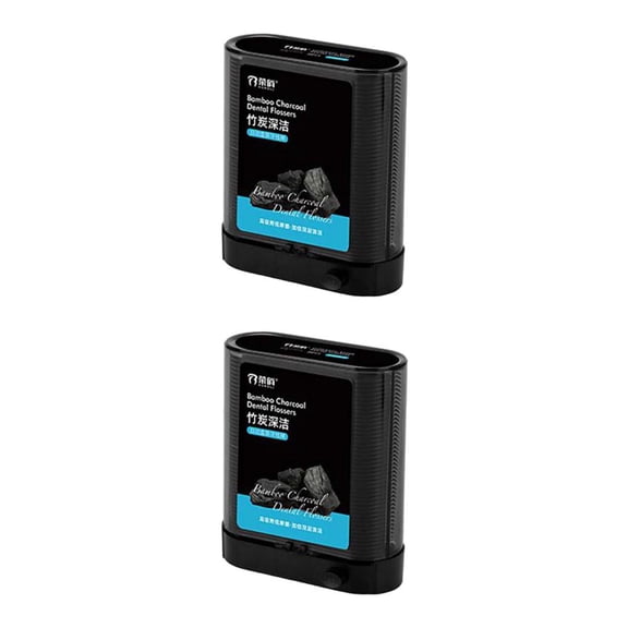 Vogacara Selecciones de hilo de profesional para el cuidado de la salud bucal Tamaño fácil de viajar Limpieza completa Negro 8,6 x 3,5 x 10 cm Negro 8.6x3.5x10cm 2Conjunto