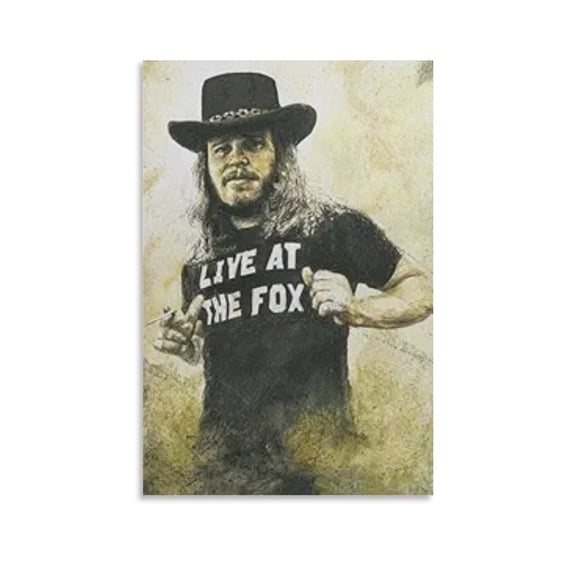 Ronnie Van Zant Canvas Poster Poster Cool Artworks Painting Wall Art Canvas Prints Hanging Picture Home Decor Posters Gift 08x12inch(20x30cm)