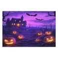 thumbnail image 4 of Scary Night Full Moon Castle Pumpkin Halloween Table Mats Set of 4 12x18in Inch Seasonal Fall Holiday Table Mat Washable Anti-Skid Outdoor Indoor Table Mats for Halloween Dining Table Accessories, 4 of 7