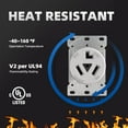 thumbnail image 5 of AIDA 10-30R Dryer Outlet 30-Amp 3-Pole, 3-Wire 125/250-Volts Non-grounding Heavy Duty Flush Mount Power Receptacle for Dryer, Space Heaters, UL Listed, 030626, 5 of 6