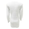 thumbnail image 7 of IROINNID Semi Formal Dress for Women Long Sleeve Sheath Dress Sleeve Solid Waist Round Neck Slimming Knitting Hip Wrap Dresses,White, 7 of 7