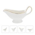 thumbnail image 3 of HLONK Western Tableware Home Ceramic Gravy Boat Saucier Sauce Jug Seasoning Container, 3 of 7