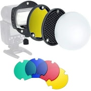 TRIOPO MagDome Color Filter Reflector Honeycomb Diffuser Ball Photo Accessories Kits for GODOX YONGNUO Flash Replace