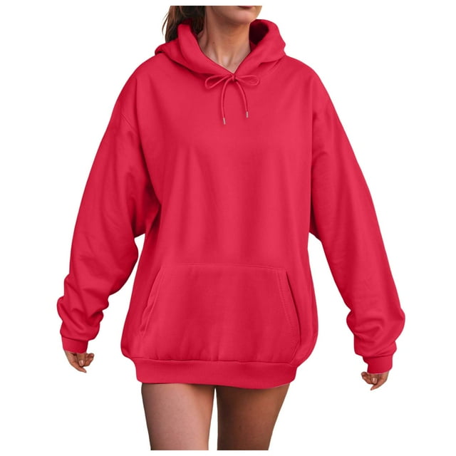 DXOUPM Chandail à Capuchon Décontracté pour Femme Chandails Mignons en Molleton Chandail à Enfiler Hauts Tenues d'Automne à la Mode