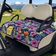 thumbnail image 3 of Psesaysky Golf Cart Seat Covers Purple Tropical Hibiscus Flower Golf Cart Seat Blanket with 4 Pockets and Handle, Non-slip Universal Fit for EZGO, Yamaha, Club Car and Other 2-Seat Carts, 51"x 30.3", 3 of 8