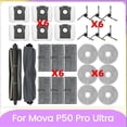 thumbnail image 1 of For Mova P50 Pro Ultra Vacuum Cleaner Parts Cutting Hair Anti-tangle Roller Brush Side Brush Filter, 1 of 5