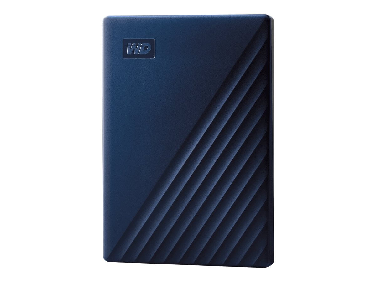 WD My Passport for Mac WDBA2D0020BBL - Hard drive - encrypted - 2 TB - external (portable) - USB 3.2 Gen 1 - 256-bit AES - midnight blue