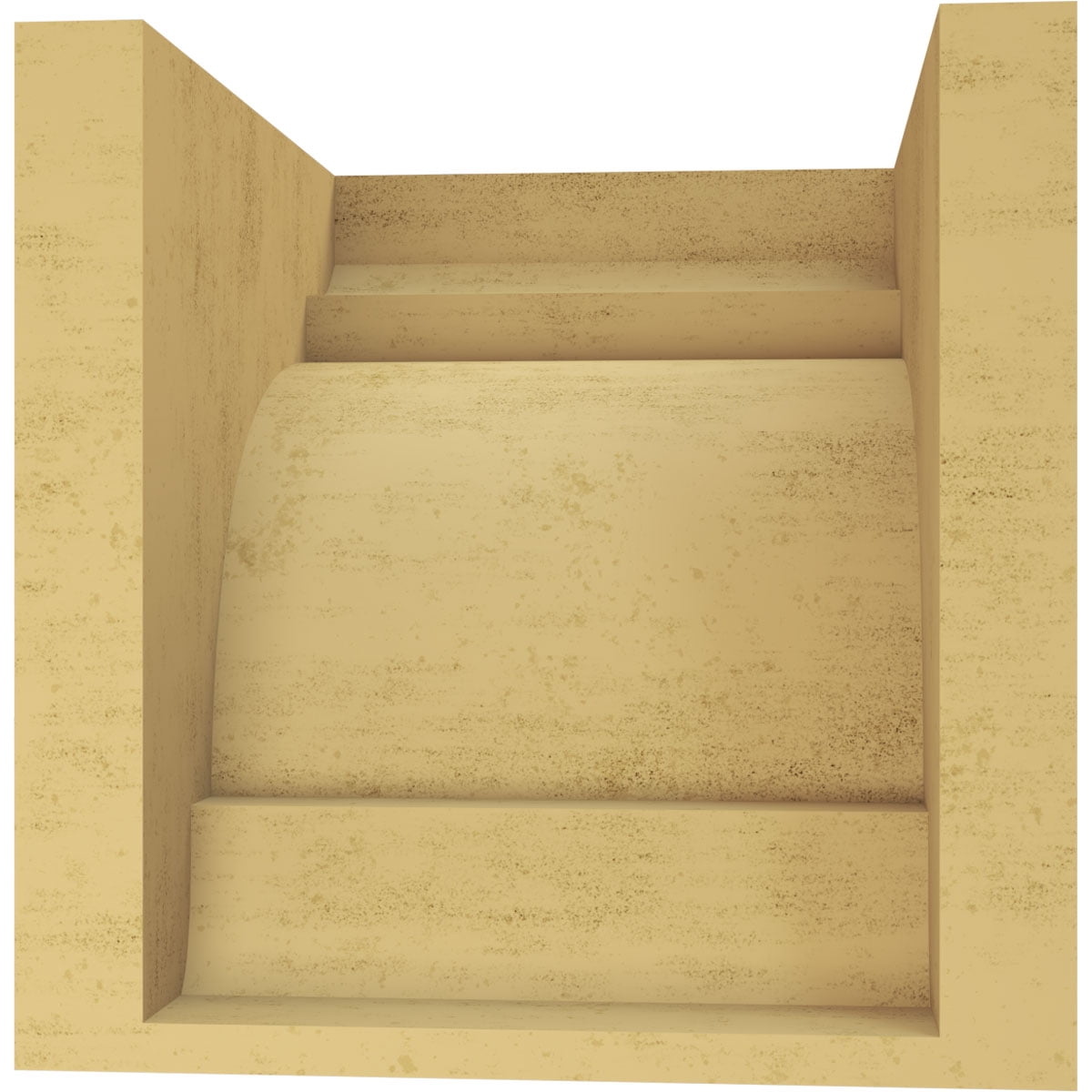 8"W x 8"D x 8"H Wide New Brighton Rough Cedar Woodgrain TimberThane Corbel, Primed Tan