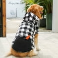 thumbnail image 5 of Cozy Dog Winter Coat, Windproof Dog Jacket British Style Plaid Cold Weather Dog Coat, 5 of 5