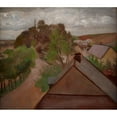 thumbnail image 2 of Jacek Malczewski 17x15 Gold Ornate Wood Frame and Double Matted Museum Art Print Titled - Country Landscape with a Road (1917-1921), 2 of 4