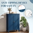 thumbnail image 6 of Ktaxon Bathroom Floor Cabinet Storage with 2 Doors and Adjustable Shelves, Navy Blue Finish, 6 of 15