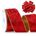 thumbnail image 1 of Cinta decorativa STYPOP de 6,5 cm x 13,7 m, con alambre de terciopelo rojo, 1 of 7