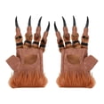 thumbnail image 2 of CNJKEHIUV Halloween Gloves Under $6 Halloween Furry Dragon Claw Gloves Animal Cosplay Costume Accessory, 2 of 9