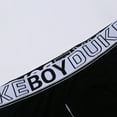 thumbnail image 5 of khonts,Men's Pouch Boxer Brief Letter Printed Side Slit Breathable Underwear Elastic Waistband Soft Underpants Black S, 5 of 6