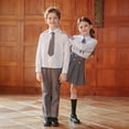 thumbnail image 5 of Tiijoy Girls School Uniform Long Sleeve White Shirt Pleated Skirt Outfit Set, Sizes 3-18, 5 of 8