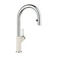 thumbnail image 1 of Urbena Pull-Down Dual-Spray Kitchen Faucet - Chrome/Soft White, 1 of 4