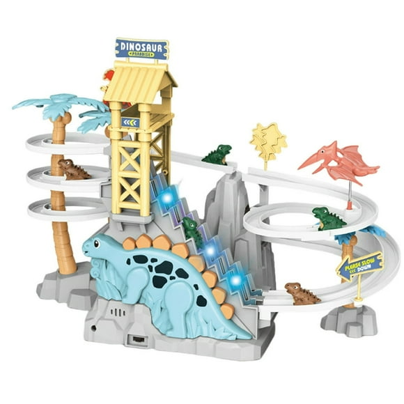 Jouets Jouets pour Bébé Petits Jouets d'Escalade Piste de Course Électrique Ensemble de Jeu Jouet Roulant Ludique avec Lumières Clignotantes et Bouton Musical Jouet d'Escalade d'Escaliers Amusant pour Tout-Petit