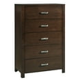 thumbnail image 5 of Ranshaw 5PC E King Platform Bed, Nightstand, Dresser, Mirror & Chest Set in Mocha Brown Mahogany, 5 of 6