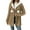 Coffee, variant on Womens Hooded Fuzzy Coat with Pom-pom Soft Plush Fuzzy Button Up Cardigans Winter Fall Sweater Jacket Outwear (XL, Beige)